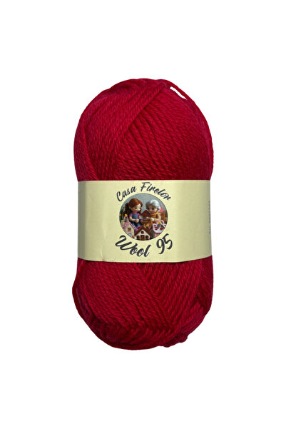 Schachenmayr Fir de tricotat Casa firelor, Wool 95, 100% lana, 50 g – 95 m, produs in Romania – Culoare: rosu