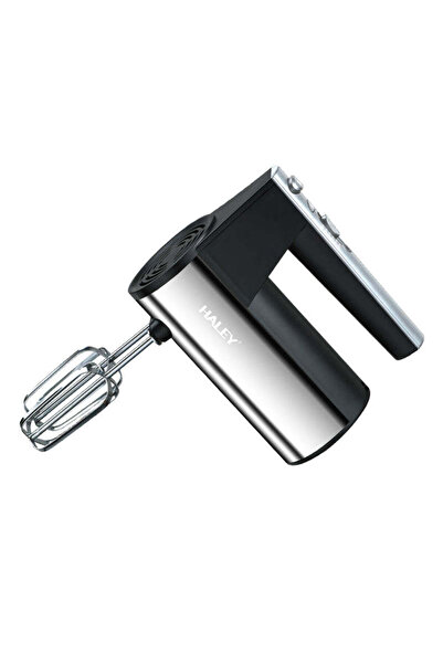 HALEY Mixer de Mână din Inox 500W – 5 Viteze, Silențios, Motor Puternic, Accesorii Incluse