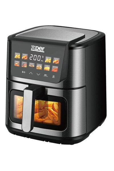 X PER Xper Digital Air Fryer, 8 Liters, 1800 Watts, Stainless Steel – XPAF-SS...