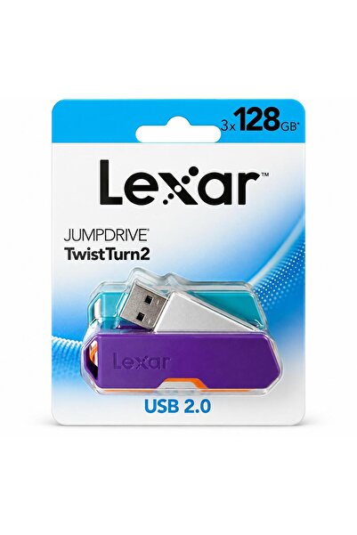 Lexar 128GB 2.0 3'LÜ USB BELLEK FLASH BELLEK
