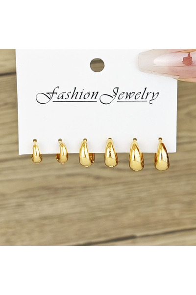 Choice 00000458 Minimalist and versatile geometric earring set for women's cr...