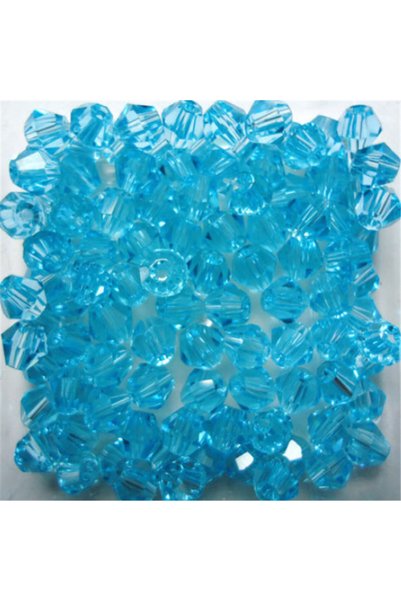 Choice 3mm 100pcs lake blue 3mm 4mm 6mm 8mm Bicone Faceted Crystal beads Aust...