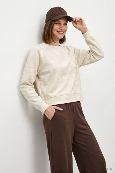 Rays Sweat scurt cu guler rotund 3268A Ecru