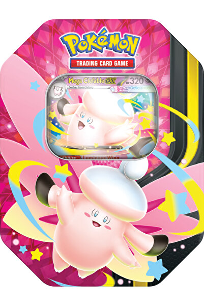 Pokemon Set de cărți TCG: Q2 Summer Tin - B - Mega Moonlit: Mega Clefable EX ...