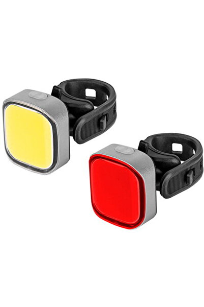 Rebel FRONT REAR USB BICYCLE LIGHT SET