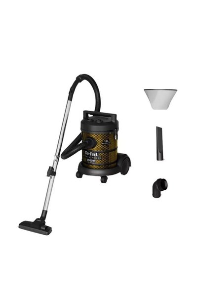 TEFAL Barrel Vacuum Cleaner 2000W 18 Liter Black and Gold TW4015M0