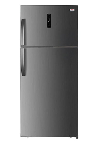 HAAM ثلاجة ببابين، سعة 18.6 قدم مكعب، إنفرتر، ستيل - HM680SRF-O23INV