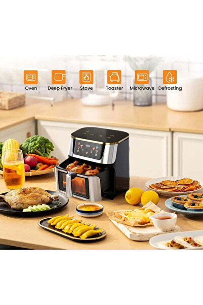 AT Performance Friteuză cu Aer Cald 10L AT PERFORMANCE ®   2400W, Display digital tactil, 8 programe, cu geam