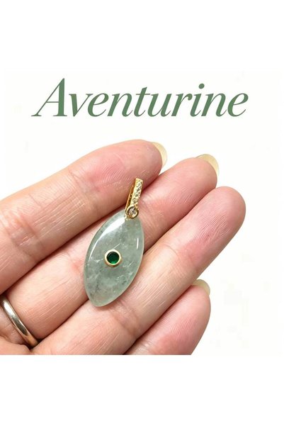 Choice Green Aventurine 1pc Natural Stone Pendant Amethyst Tiger Eye Oval Wat...
