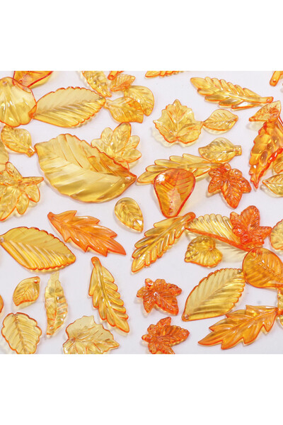 Choice 10-50mm 30g C07358 30g Acrylic Mini Small Tree Leaf Hand Beaded DIY Ha...