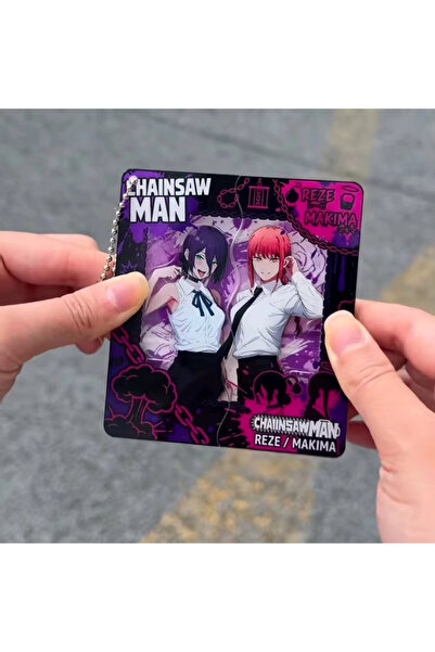 Choice 01 NEW Anime Makima Reze Cosplay Magnetic Acrylic Pull Through Card Pe...