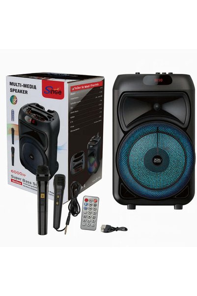 AT Performance Boxă Portabilă Karaoke 12" – 50W, Bluetooth, 6000mAh, Microfoa...