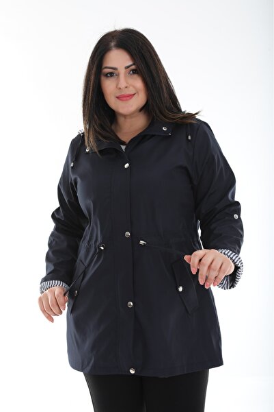 TUTveAL Collection Women's Water-Resistant Trench Coat Hooded Lined Trench Co...