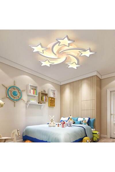 Zen Led Candelabru LED pentru copii, reglabil cu telecomandă, 3 funcții, Star...