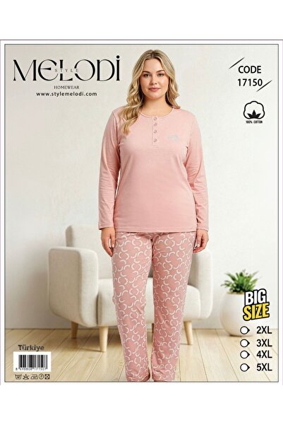 REN Costum de pijama pentru femei, roz, cu guler cu nasturi, mărime mare, lun...