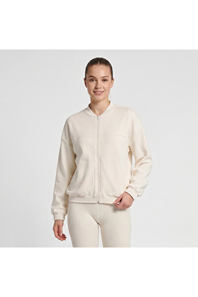 hummel Ember Women's Ecru Stand Collar Jacket