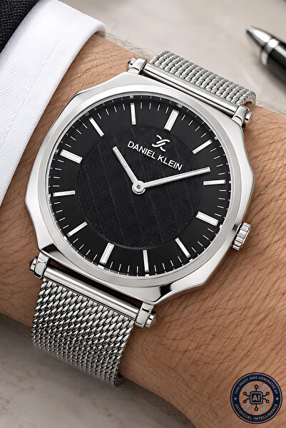Daniel Klein Men's Wristwatch with Calendar Steel Case&Band Bracelet Silver-B...