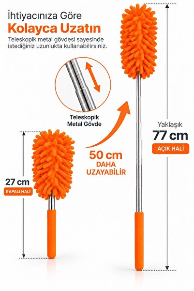 omilife Mikrofiber Makarna Mop Toz Alma Paspası Tüy Toplayıcı Çok Amaçlı Temizlik Mopu
