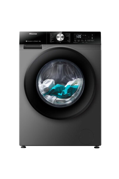 Hisense غسالة ملابس تحميل أمامي، سعة 13 كجم، بتقنية الإنفرتر، لون رمادي - WF3...