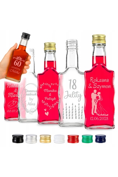 SuperButelki Set 10x Sticla, 200 ml, Rosu