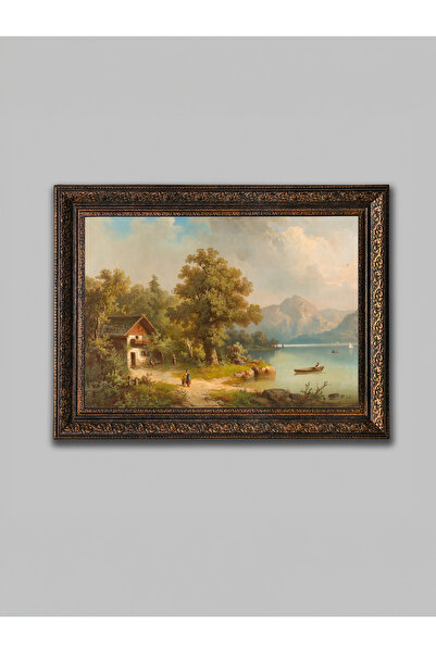 WoodyArts Ziua de vară, la malul lacului, pictură decorativă de perete pentru...