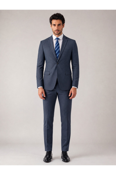 Generic Men's Classic Dark Gray 2-Piece Suit – Elegant Slim Fit Jacket & Matc...