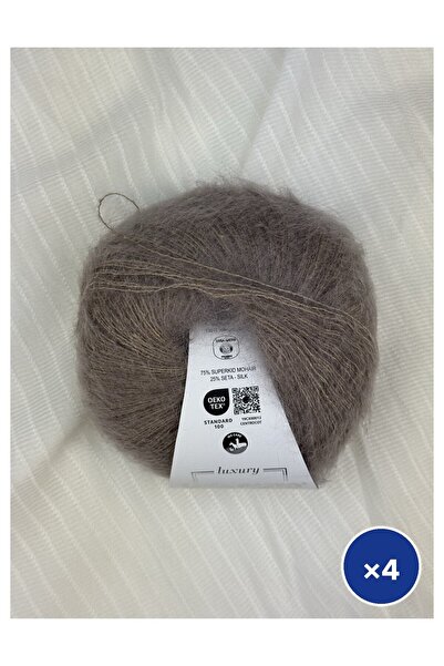 Silk Mohair Örgü İpi 4'lü Set 4 x 25 gr %75 Moher %25 İpek – SM-14044