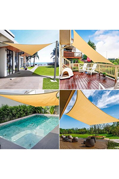 Generic Brand 3.66 x 3.66M Large Square Sun Shade Sail 185G Outdoor Garden Pa...