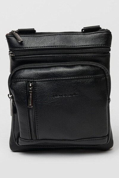 Pierre Cardin , Geanta crossbody din piele ecologica, Negru