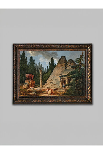 WoodyArts Lucrătorii din templu, pictură decorativă de perete pentru camera d...