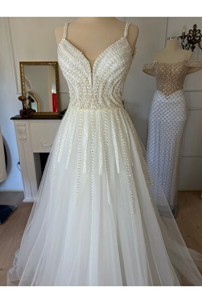 MODA Gelinlik krem pul işleme
