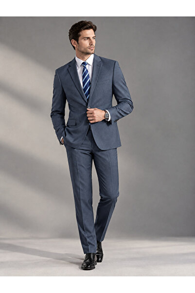 Generic Men's Stylish Dark Gray 2-Piece Suit – Tailored Slim Fit Jacket & Tro...