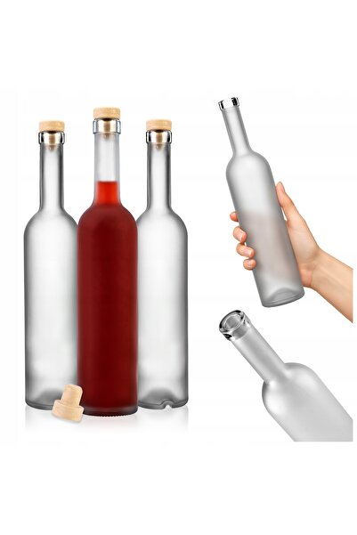SuperButelki Set Sticle Din Sticla Pentru Lichior 500 ml + Dopuri, Sticla, Pr...