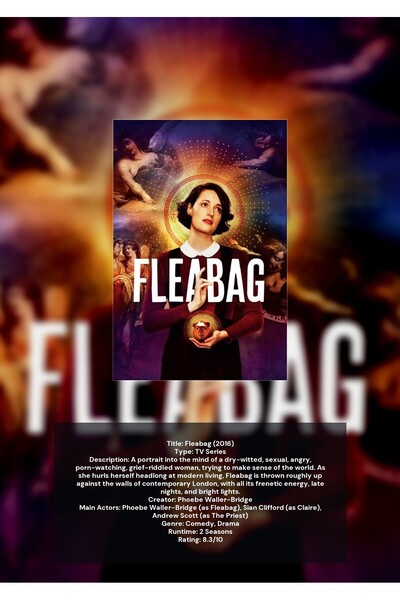 OEM Αφίσα Ινφορματικού Γραφήματος Fleabag, Τηλεοπτική Σειρά Κωμική Δραματική,...