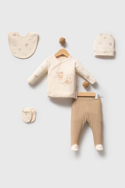 hhoneybaby 100% Organic Cotton Play Tennis 5-Piece Hospital Discharge Set