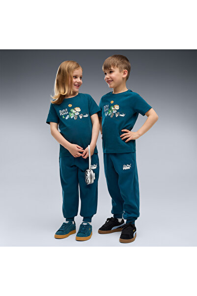 Puma Super Kids Turquoise Sweatpants