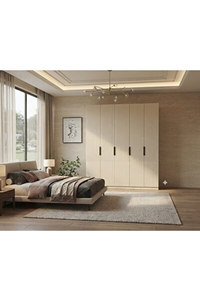 Dian Mobilya Country 5 kapılı Gardrop Komple MDF