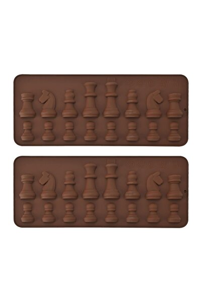 Generic Brand Formă de șah din silicon, 2 bucăți, Formă creativă din silicon,...