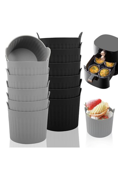 Generic Brand 12 forme de brioșe din silicon reutilizabile