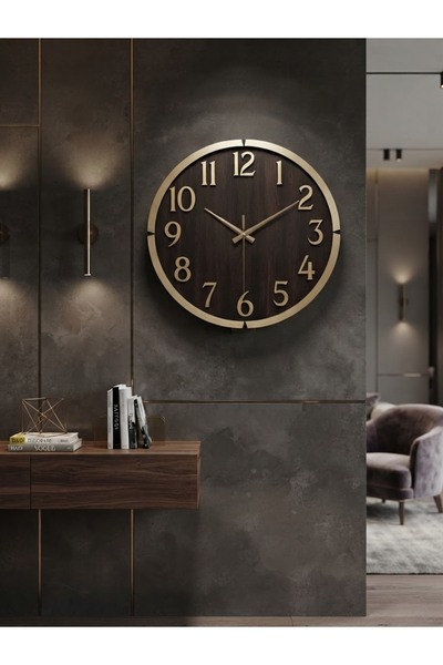 Göral Home Life Özel Yapım 5 cm Kalınlık 50x50 cm Ahşap Dekoratif Duvar Saati...