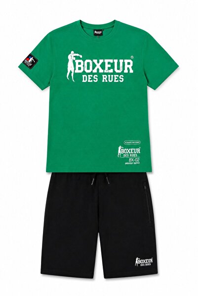Boxeur Des Rues Set bărbați Boxeur des Rues: Șorturi de bumbac negre + Tricou...