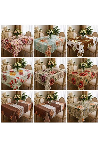 JML Față de Masă Impermeabilă 90x140cm, Modele Florale Material Tip Mușama