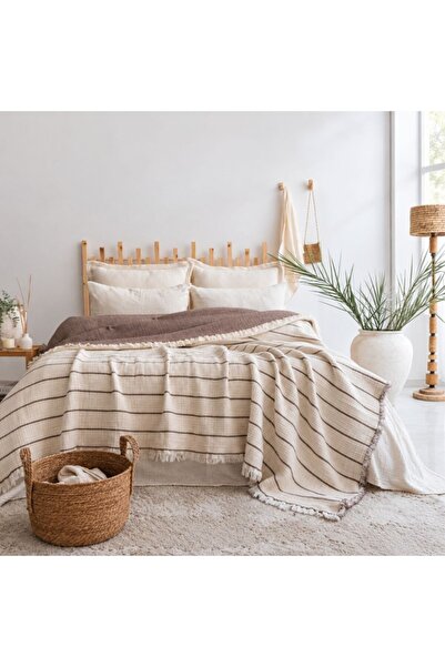 Şaheser Muslin blanket 220x240 cm Sante Brown, Saheser Home