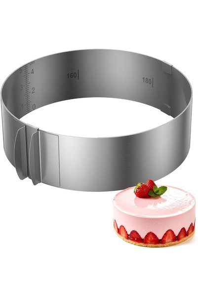 Generic Brand Adjustable Cake Ring 6-12 Inches, Adjustable Cake Ring, Stainle...
