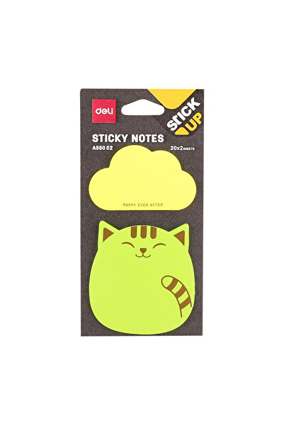 Deli Notițe adezive cu animale 76x76mm 2x20 coli