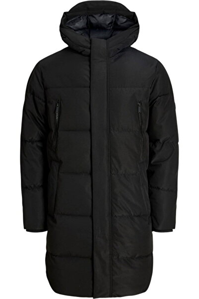 Jack & Jones JACK &JONES Becks Μακρύ Φουσκωτό Χειμερινό Μπουφάν - 12298859-Μαύρο