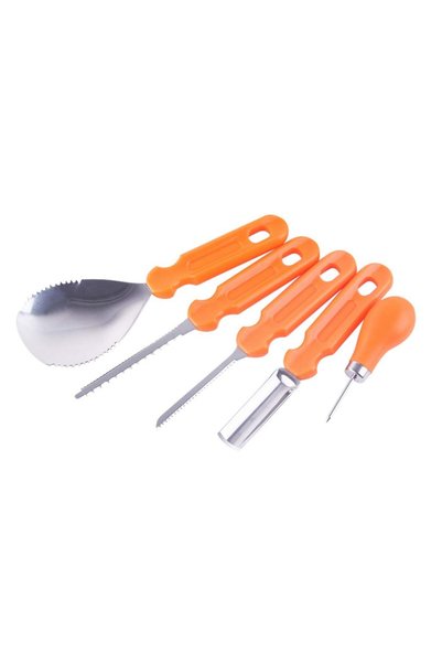 Generic Brand Set of 5 reusable Halloween pumpkin carving tools made of sturd...