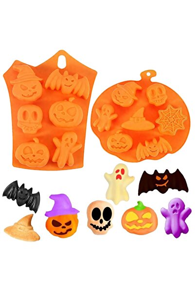 Generic Brand Set de 2 forme de silicon de Halloween, Formă de ciocolată de H...