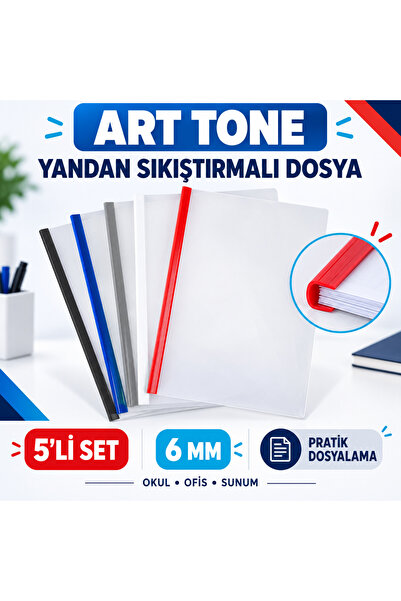 Art Tone 6 mm Side-Compressed Colorful Striped Transparent Presentation File ...