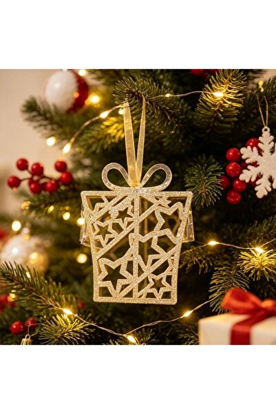 idei Christmas product, decorative acrylic gift box pendant with Glittery 10 ...